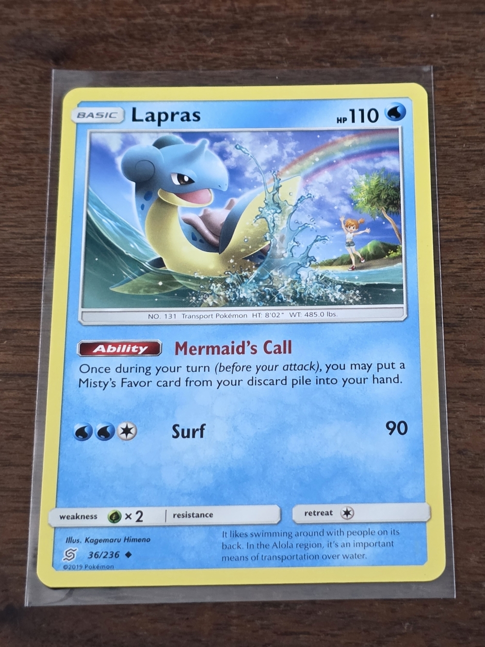 Pokemon TCG Lapras #36 - Unified Minds - Non Holo 36/236 Card